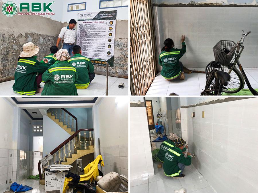 Thi công ốp lát gạch nền