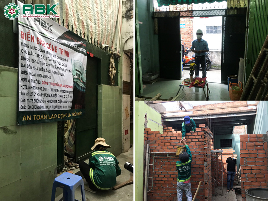 Khởi công sửa nhà chị Châu ở Quận Tân Phú