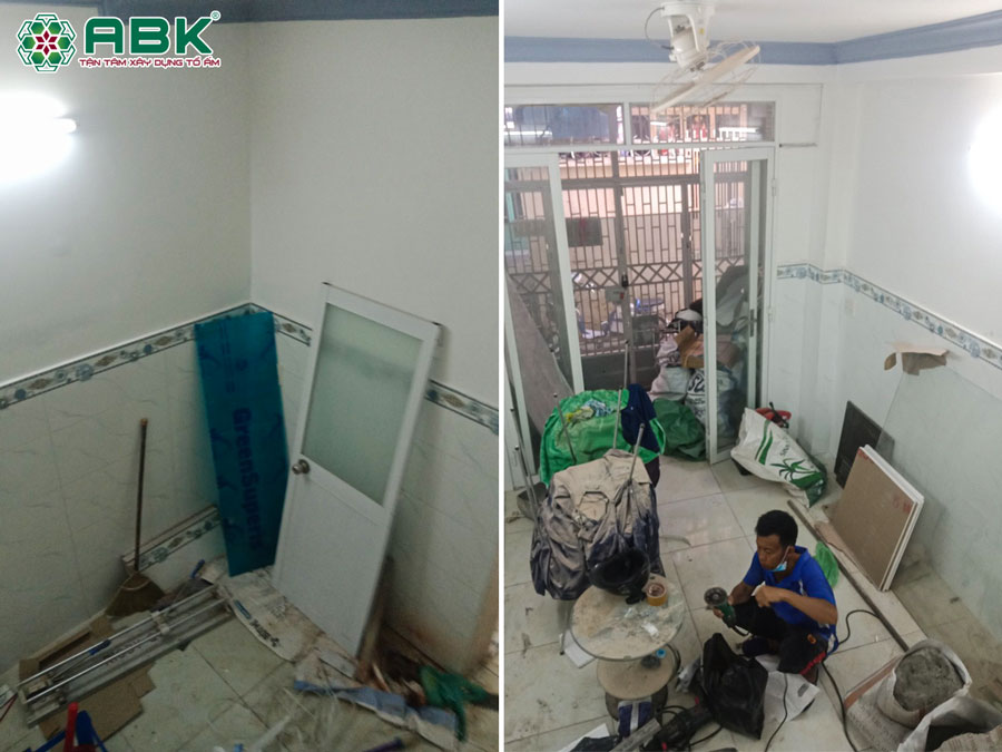 Thi công ốp lát gạch tường nhà