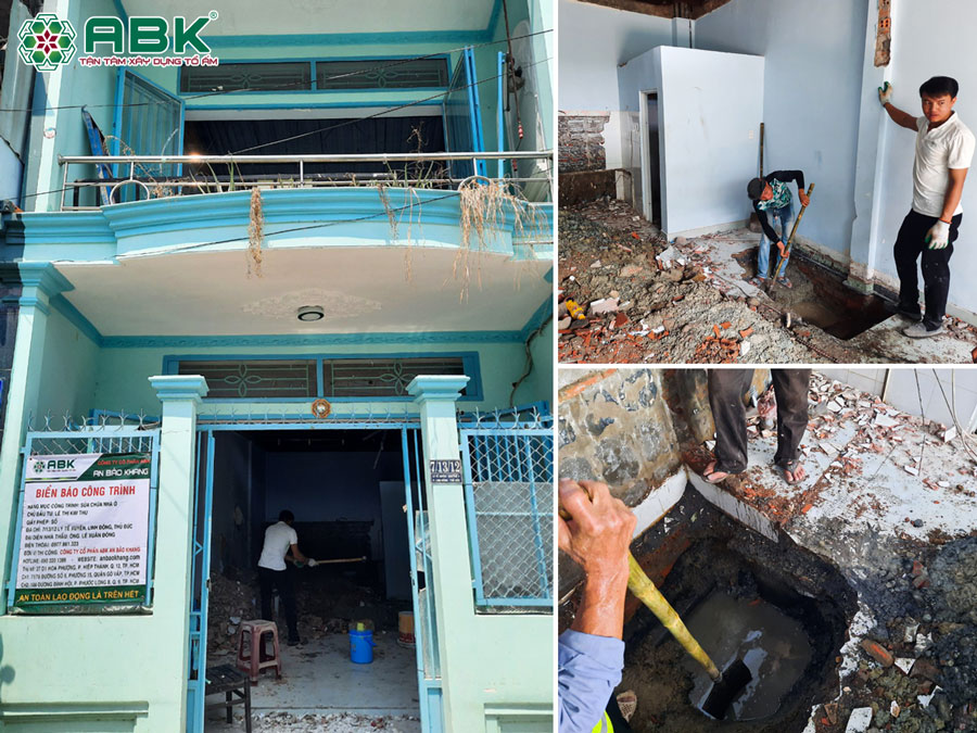 Thi công tháo dỡ đào hầm tự hoại