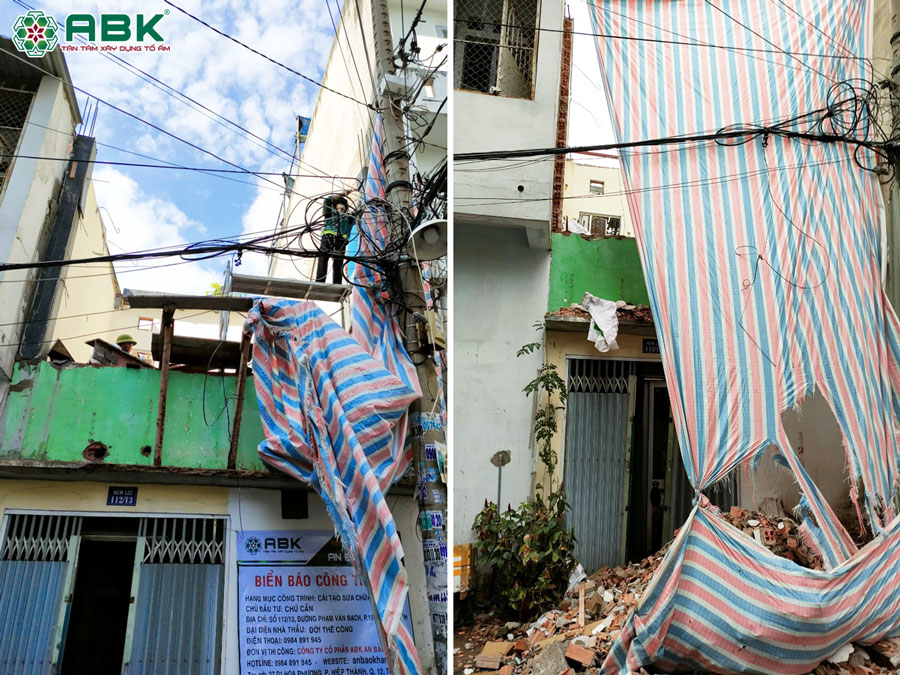 Thi công tháo dở nhà chú Cần