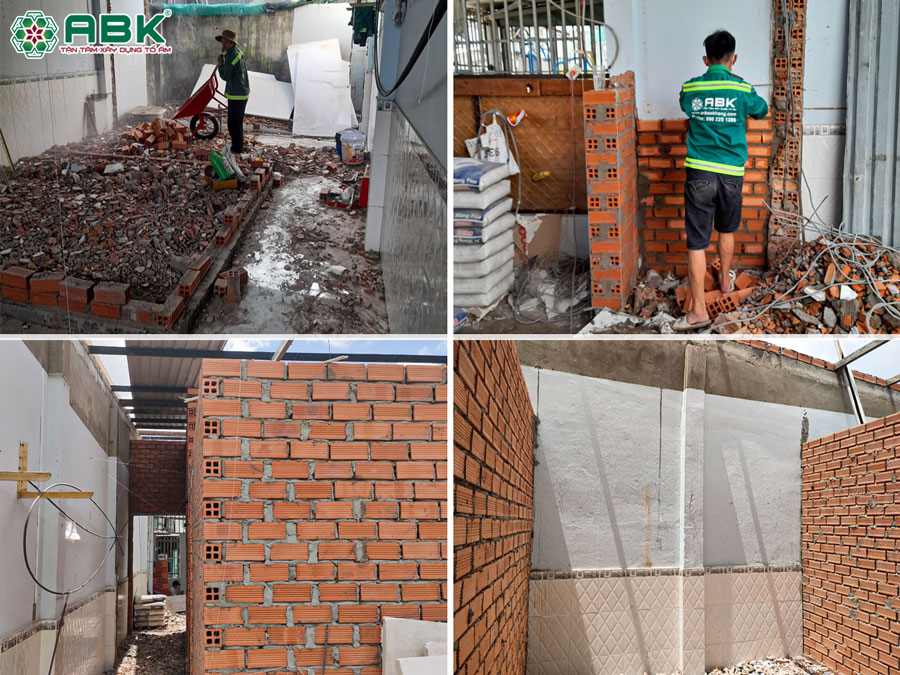 Thi công xây tường vây phòng ngủ