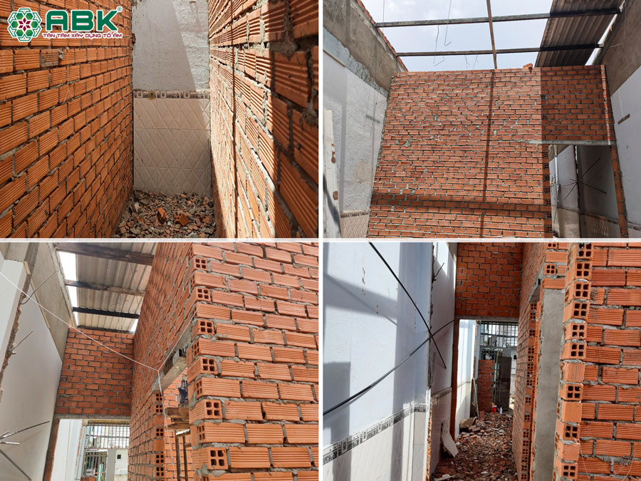 Thi công xây tường vây phòng ngủ