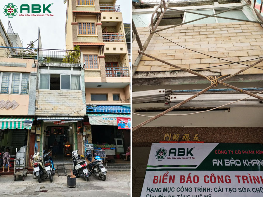 Hiện trạng công trình nhà chị Mỹ ở Quận 6