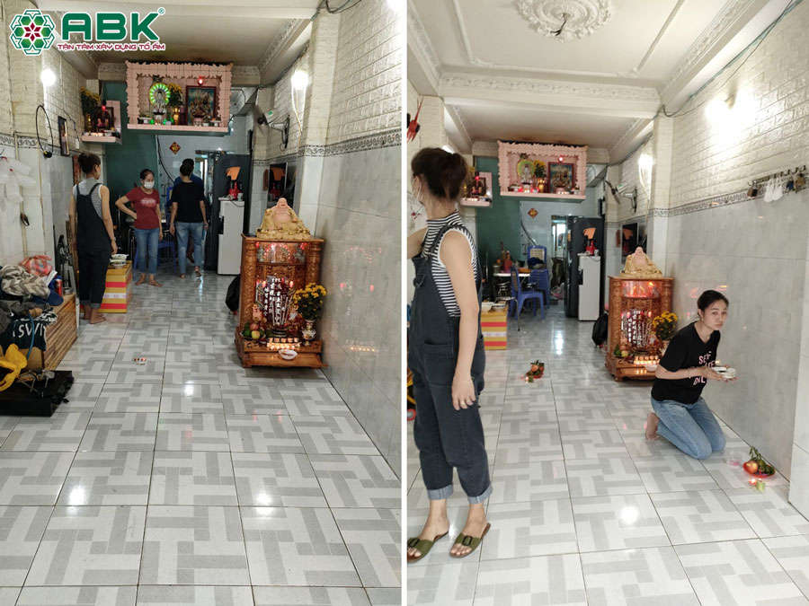 Gia chủ công khởi công sửa chữa nhà