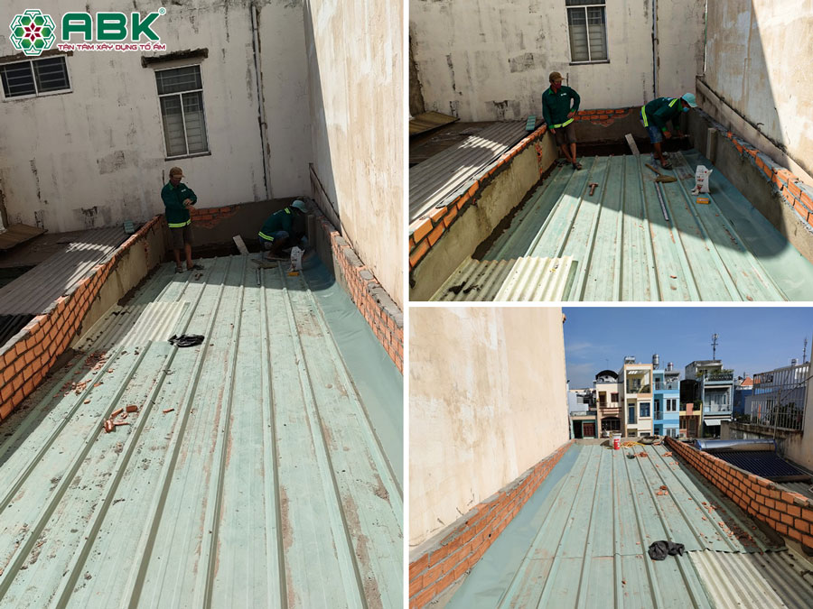 Thi công thay mái tôn