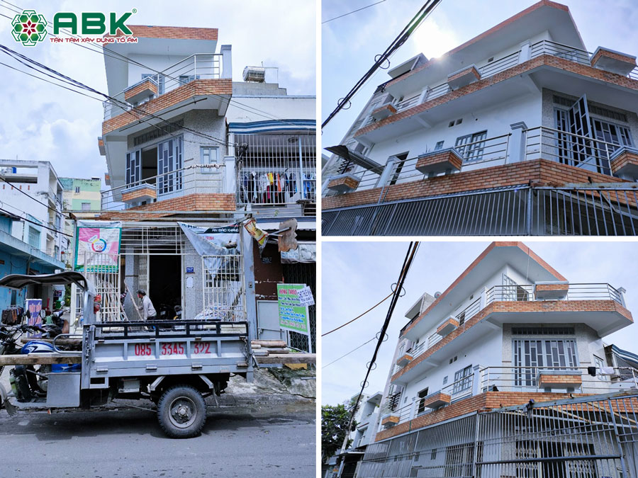 Thi công sơn nước nhà anh Nhạc