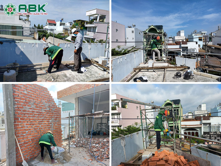 Thi công sửa chữa nhà anh Nhạc