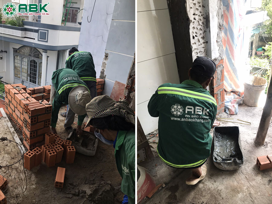 Thi công xây tô ngăn phòng lầu 2