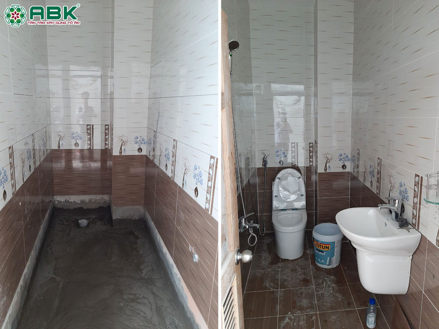 Thi công ốp lát gạch nhà vệ sinh