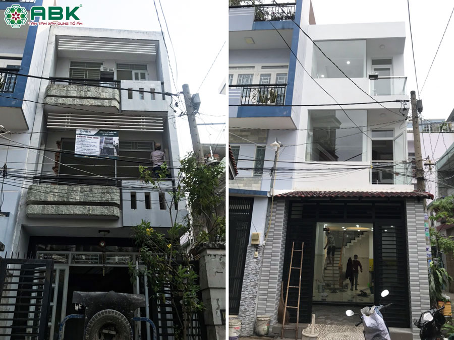 Sửa nhà phố 3 tầng nhà anh Khoa ở Quận Tân Phú