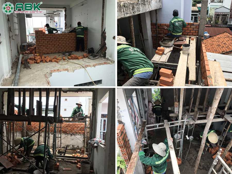 Thi công xây tường ngăn phòng