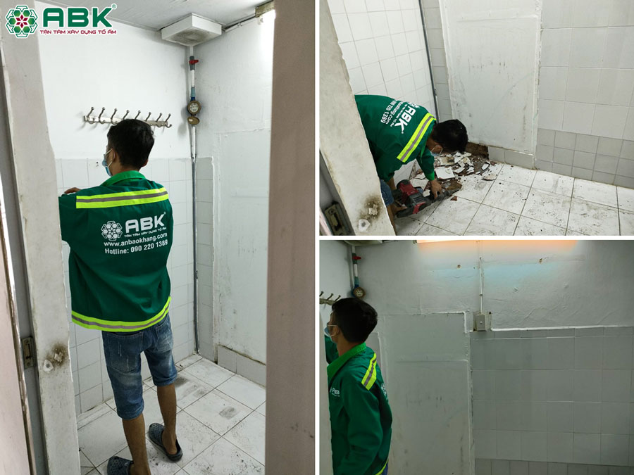 Thi công thao dỡ nên gạch cũ