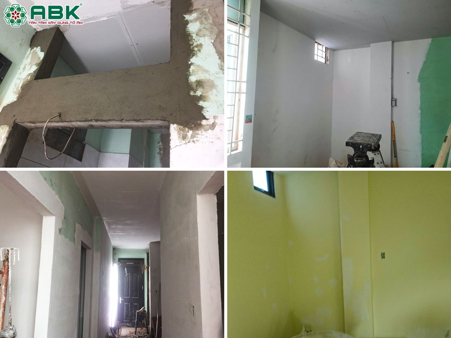 Thi công sơn nước nhà anh Khoa