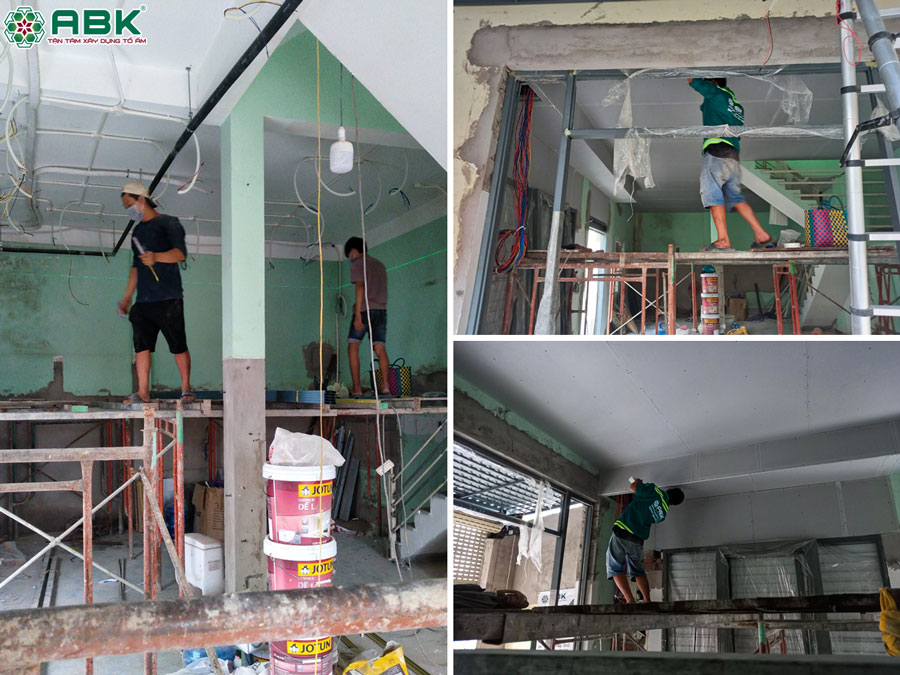 Thi công đóng trần thạch cao