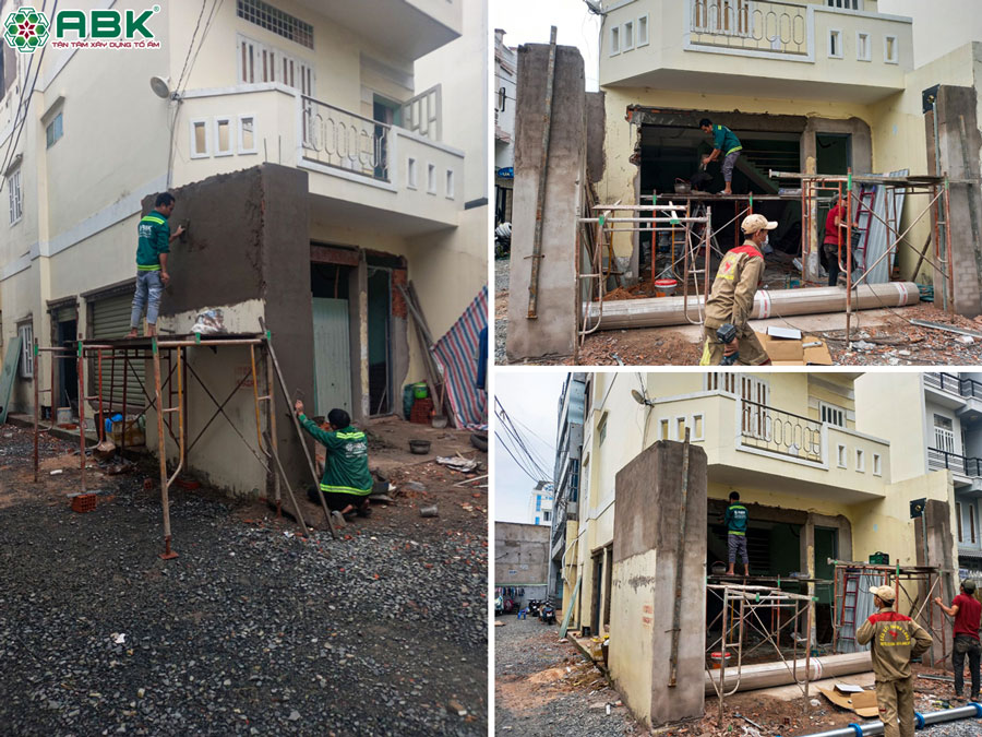 Thi công cải tạo nhà chị Tú Anh