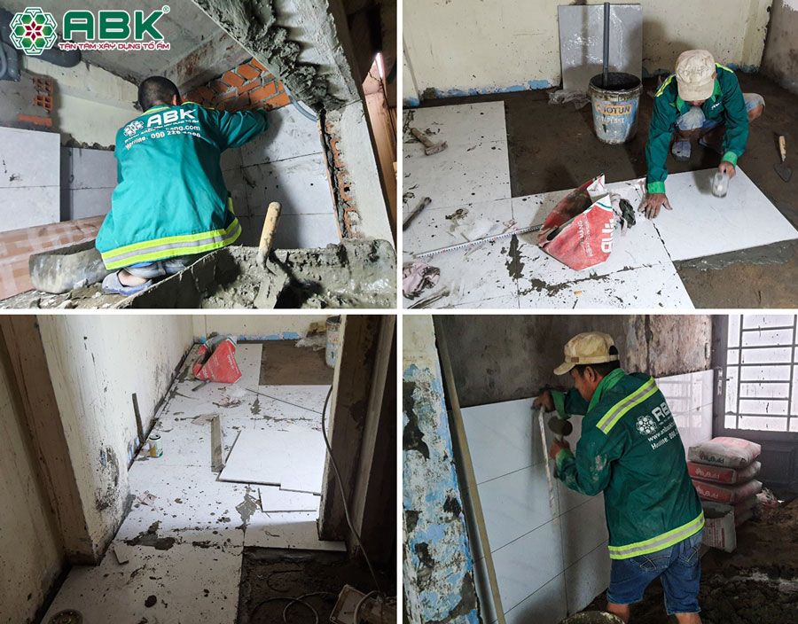 Thi công ốp lát gạch tường, nền nhà