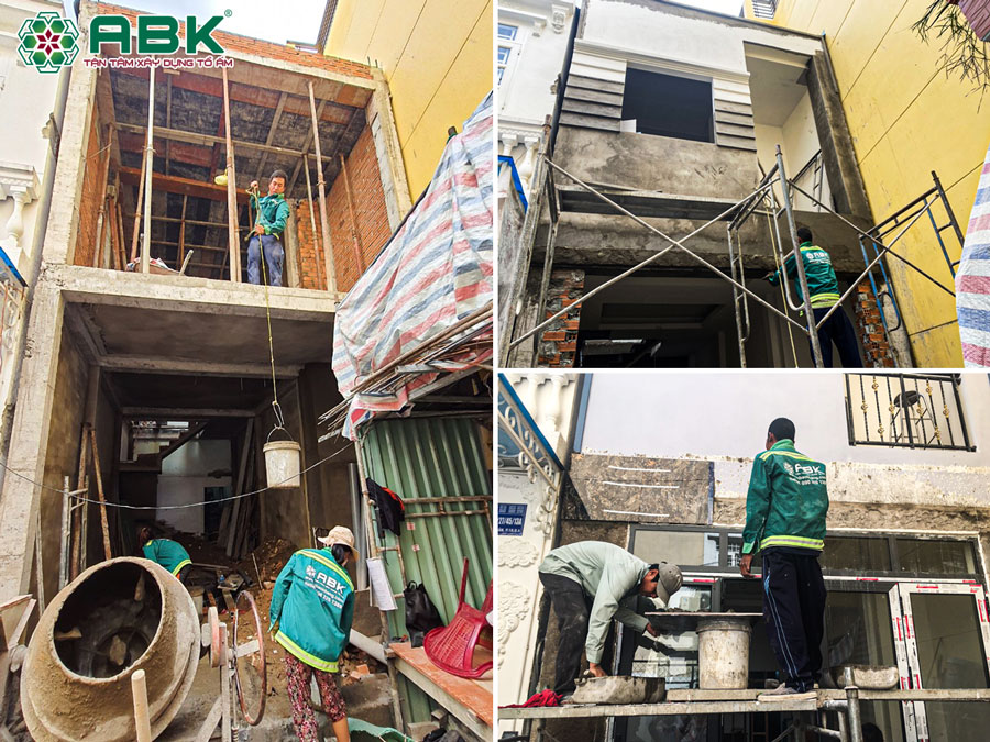 Thi công xây tô nhà chị Thoa Quận 4