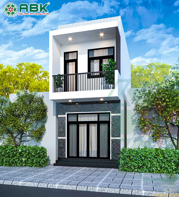 Mẫu thiết kế nhà phố 2 tầng nhà anh Hùng ở Quận 12