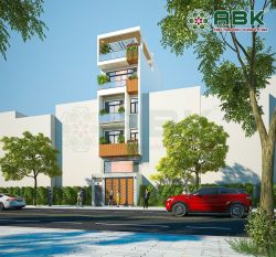 Hình ảnh thiết kế nhà phố 5 tầng 1 trệt 3 lầu tại Quận Tân Phú - Nhà Anh Nam, Phối cảnh 2.