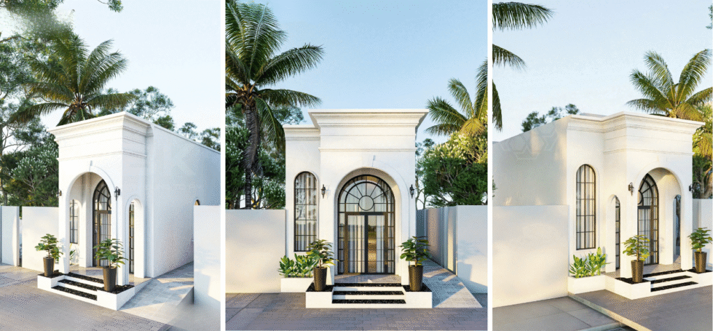 Mẫu thiết kế nhà phố 1 tầng, 1 phòng ngủ thoáng đãng